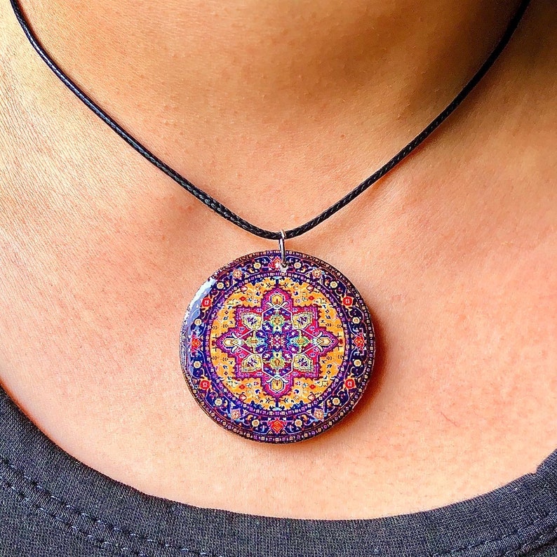 Persian jewelry handmade Wooden necklace
