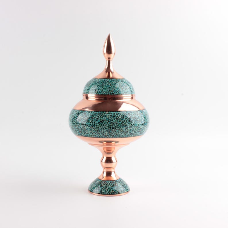 Handmade Persian Minakari Art Vase, Enamel, Decorative, Gifts, Miniature, Unique Art