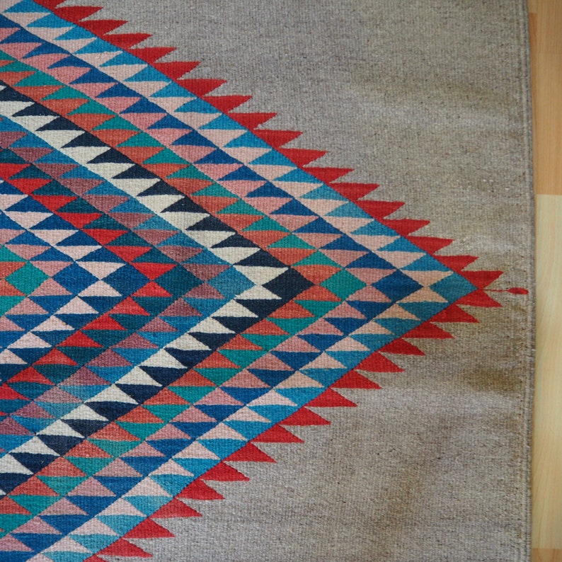 Tribal Persian Kilim: Handmade Vintage Rug (8.5x6.2 ft), view 2