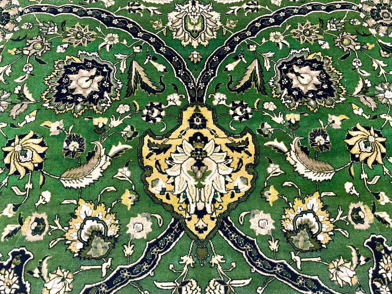 1.2 yards - Persian Carpet velvet fabric - House of Hackney Zanjan velvet - Persian rug pa، نمای 3