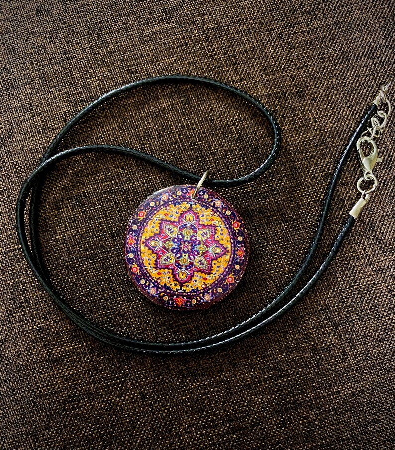 Persian jewelry handmade Wooden necklace، نمای 2