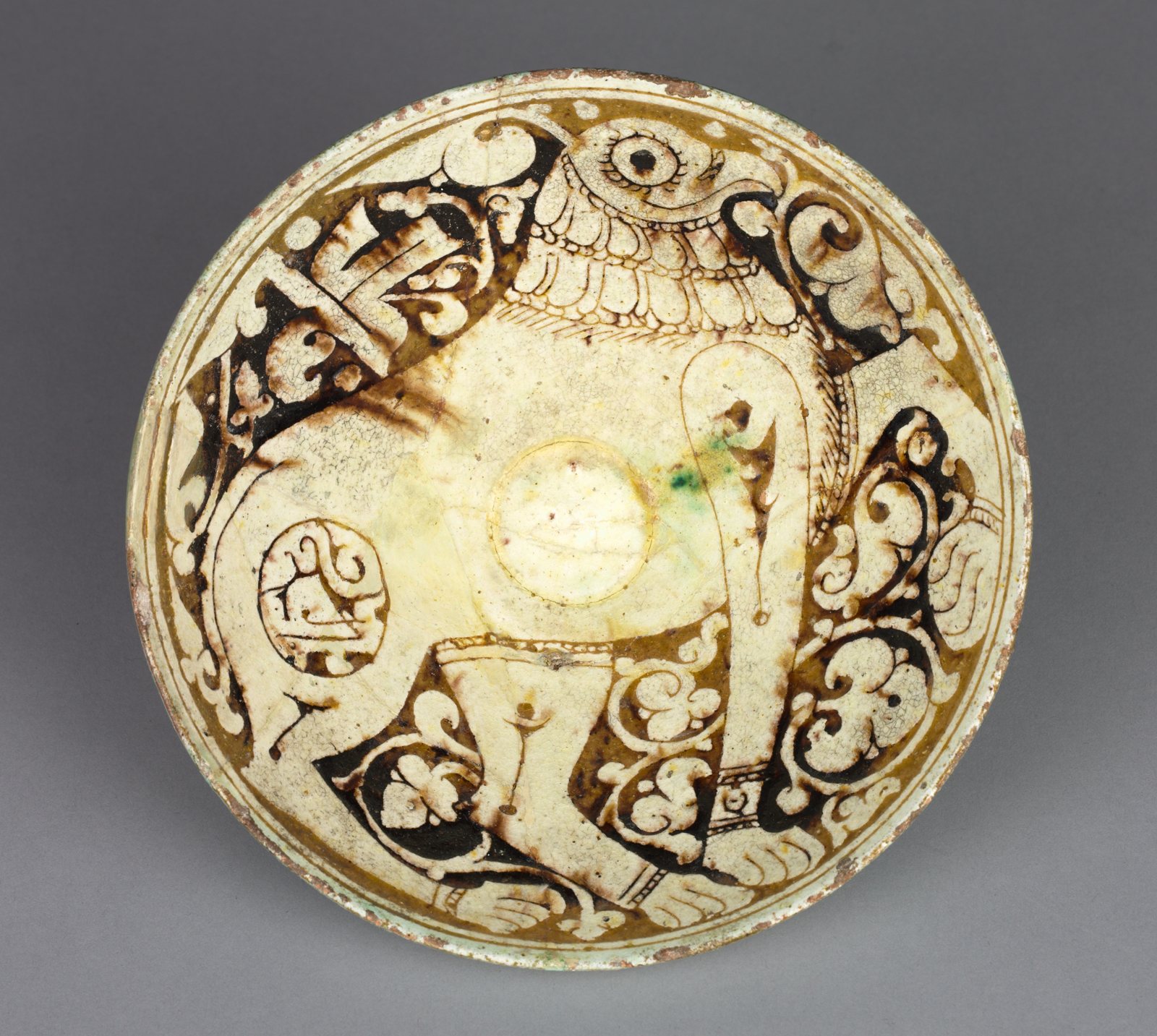 Bowl with Griffin, 1925.1182; Iran, 1100s