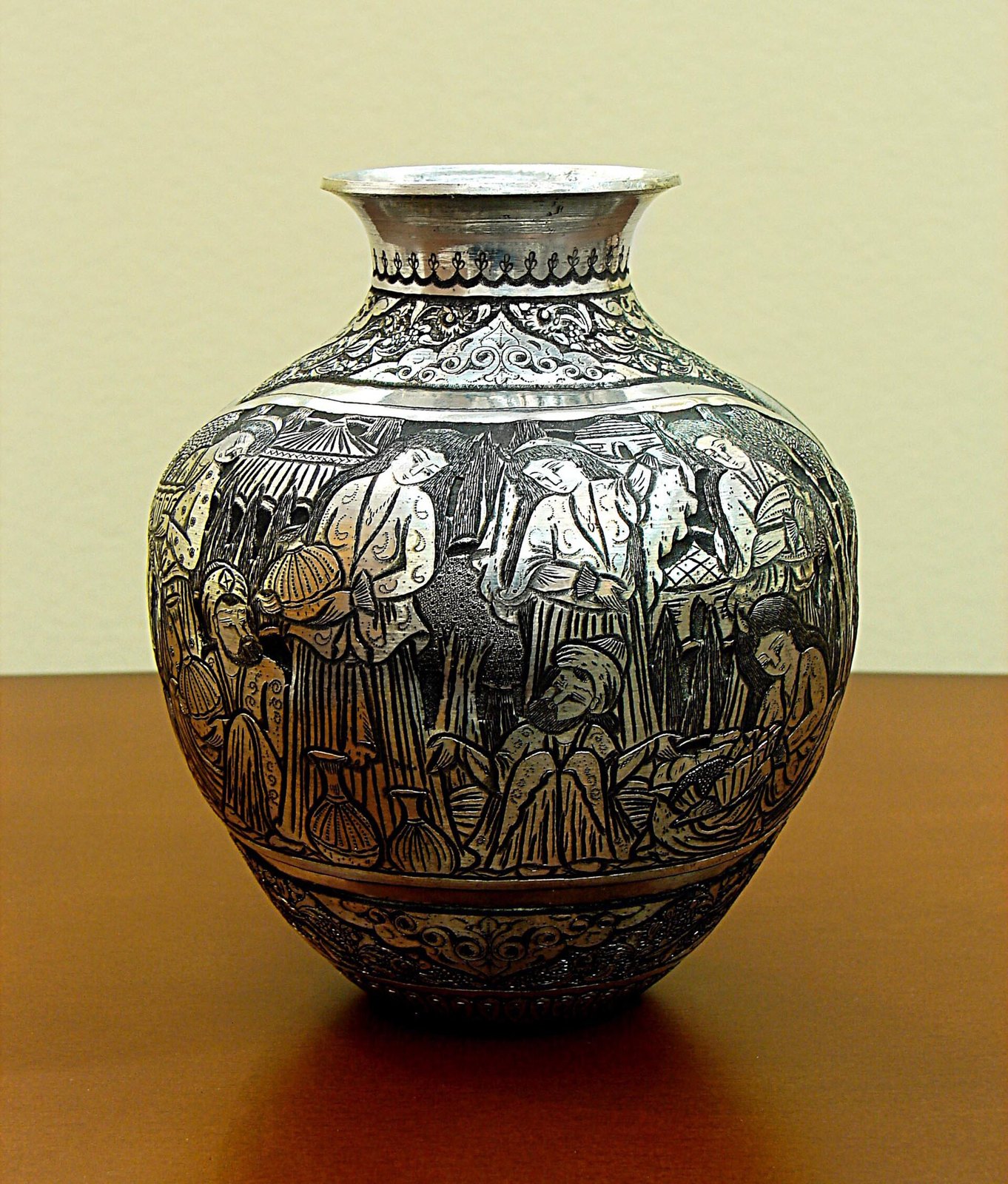 Engraved Brass Vessel