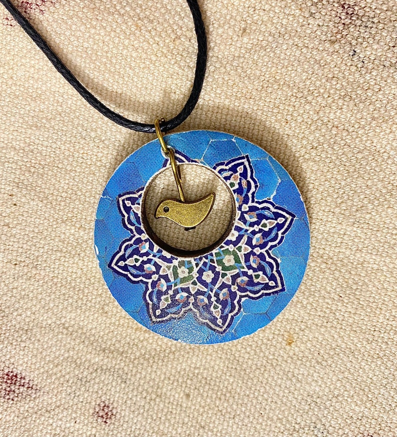 Persian jewelry handmade Wooden necklace Handmade wooden jewellery Persian art traditional