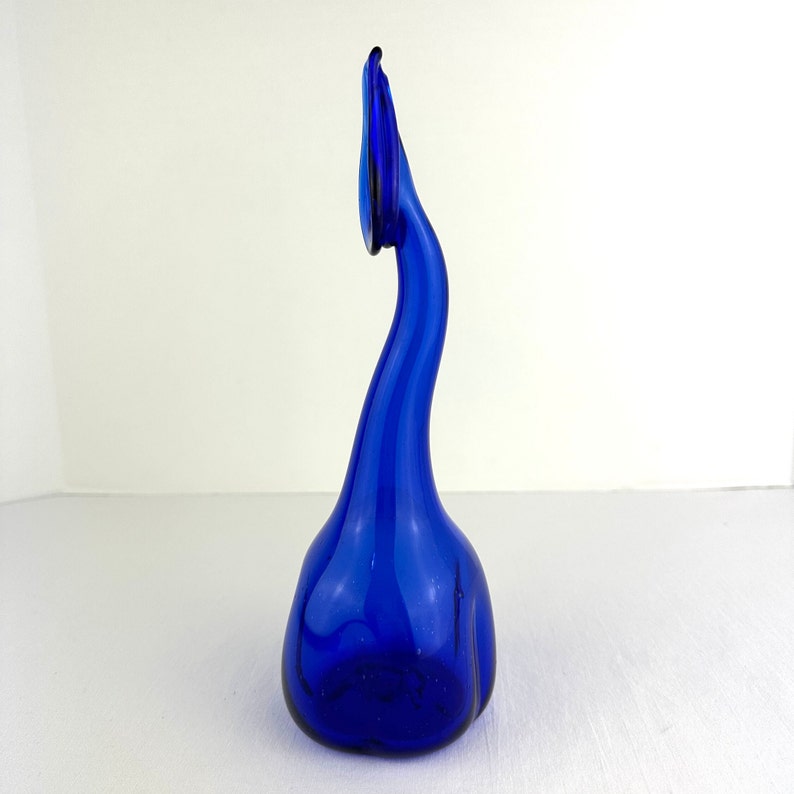 Antique Persian Hand Blown Cobalt Glass Tear Catcher or Rose Water Sprinkler, view 2