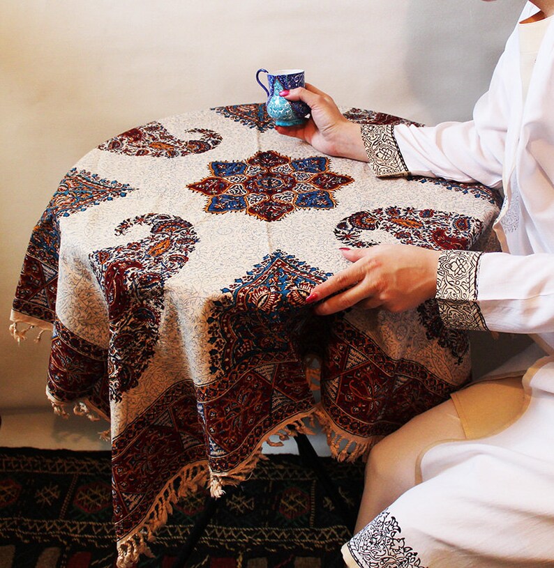 Tablecloth, Tablecloth hand block print, batik، نمای 2